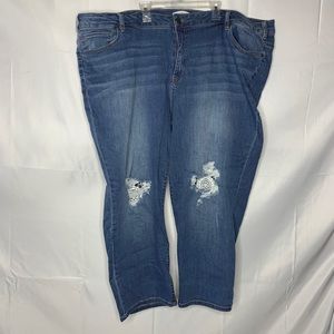 lane Bryant size 28 girlfriend crop mid rise EUC